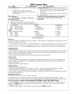 SIOP Lesson Plan