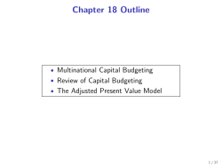 Chp 18 notes - the School of Economics and Finance