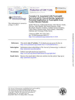 Cystic Fibrosis Patients Potential Implication in Neutrophils from