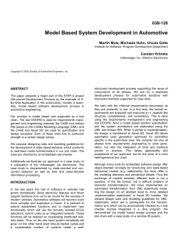 Model Based System Development in Automotive