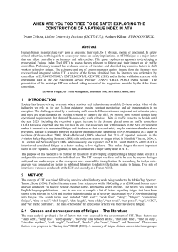 Andy Kilner (Eurocontrol) Paper