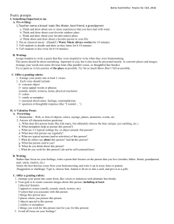 Poetry prompts