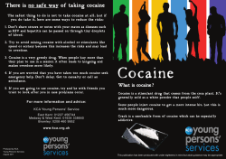 Leaflet about Cocaine - Young persons` services | Addaction