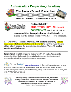 APA newsletter 10.27 - Ambassadors Preparatory Academy