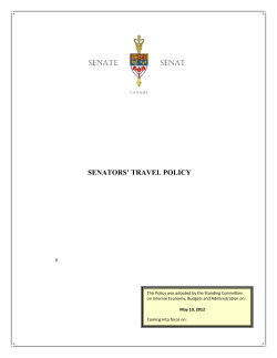 TABLE OF CONTENTS - Senate of Canada