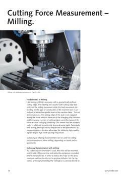 Brochure, Cutting Force Measurement