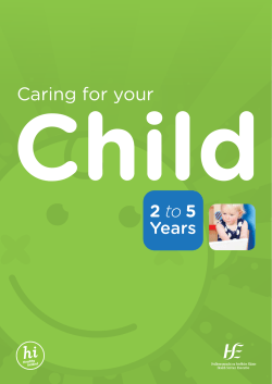 Caring for Your Child: 2 to 5 years