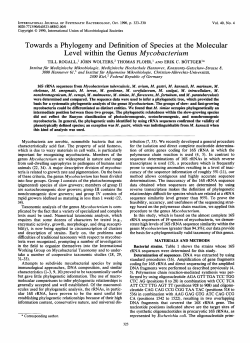 Towards a Phylogeny and Definition of Species at the Molecular