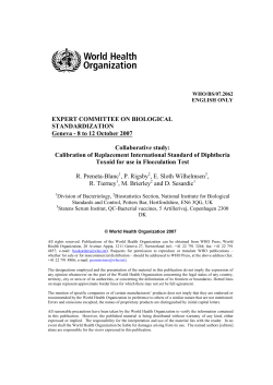 EXPERT COMMITTEE ON BIOLOGICAL STANDARDIZATION