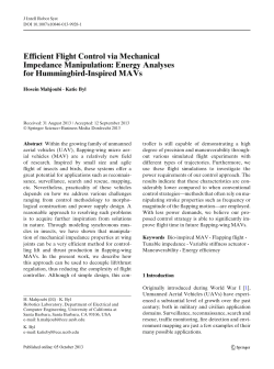 Efficient Flight Control via Mechanical Impedance