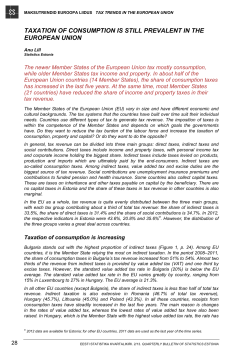 taxation of consumption is still prevalent in the european union
