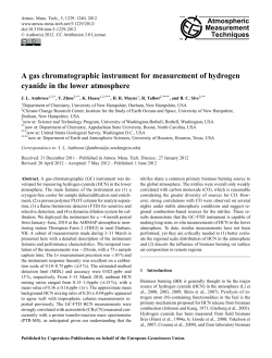 A gas chromatographic instrument for measurement of hydrogen
