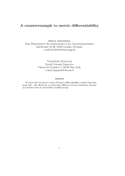 A counterexample to metric differentiability