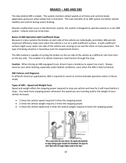 brakes &ndash; abs and ebs