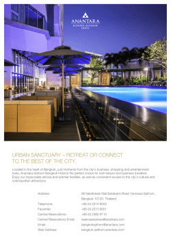 At The Heart - Anantara Sathorn Bangkok Hotel