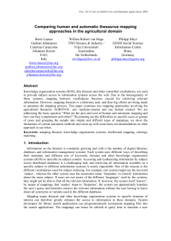Comparing human and automatic thesaurus mapping approaches in