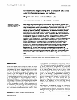 Mechanisms regulating the transport of acetic acid in
