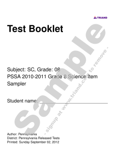 Test Booklet