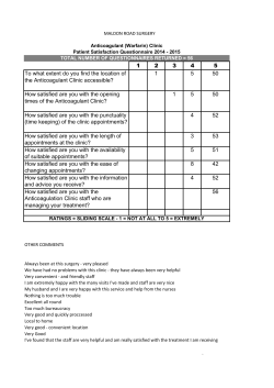 1 2 3 4 5 To what extent do you find the location of the Anticoagulant