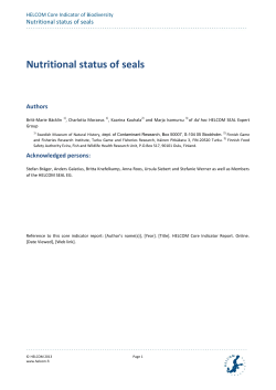 Nutritional status of seals