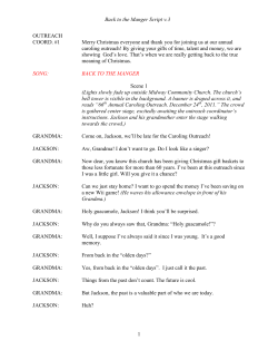 Back to the Manger Script v - Kid Power with Rachael Kroog