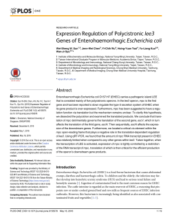 Expression Regulation of Polycistronic lee3 Genes of