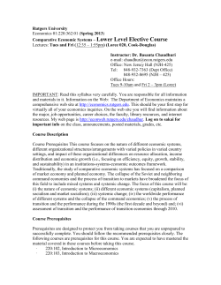 Rutgers University Economics 01:220:362:01 (Spring 2013
