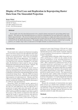 Display of Pixel Loss and Replication in Reprojecting Raster Data
