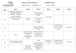 Subject Map 2016 - Leighfield Academy