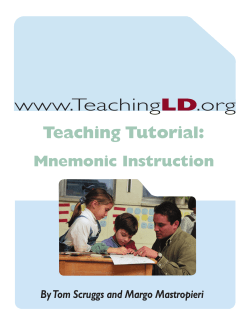 1. What is mnemonic instruction?