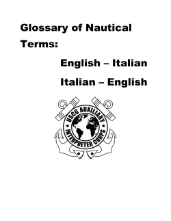 Glossary of Nautical Terms: English &ndash; Italian