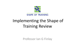Implementing the Shape of Training Review