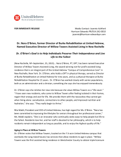 Dr. Nora O`Brien, former Director of Burke Rehabilitation at United