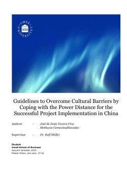 Guidelines to Overcome Cultural Barriers by Coping with the
