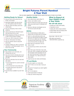 Bright Futures Parent Handout 4 Year Visit