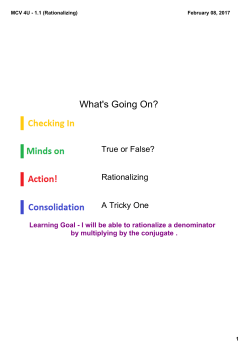 Rationalizing - gilbertmath.com