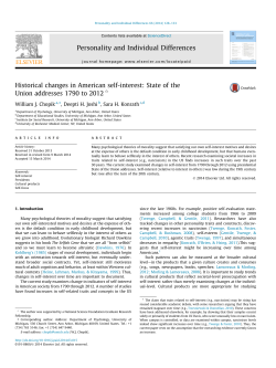 Historical changes in American self