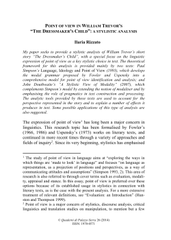 Ilaria Rizzato The expression of point of view1 has long been a