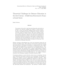 Distance Education in the 21st Century: A Shift from