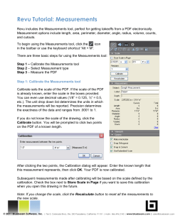 Revu Tutorial: Measurements
