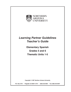 Learning Partner Guidelines Teacher`s Guide