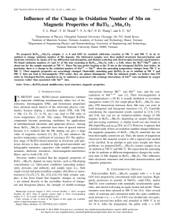 Influence of the Change in Oxidation Number of Mn on Magnetic