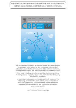 Comparative Biochemistry and Physiology 149:275-283