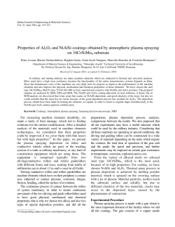 Properties of Al2O3 and NiAlSi coatings obtained by atmospheric