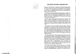 THE UNITED NATIONS: ORGANIZATION
