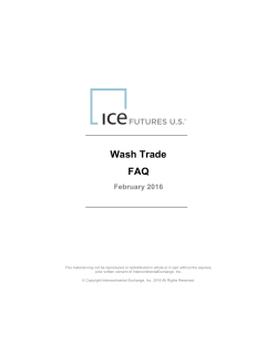 Wash Trade FAQ