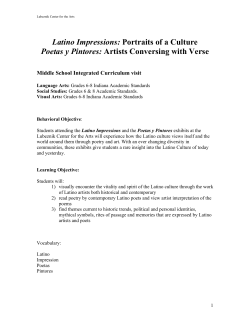 Latino Impressions: Portraits of a Culture Poetas y Pintores: Artists