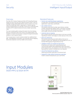 Data Sheet 85001-0297 -- Input Modules
