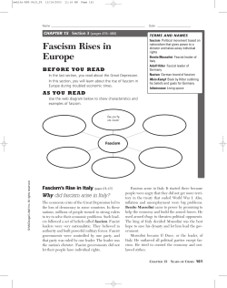 Fascism Rises in Europe