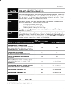 Privacy Notice - Easy Money Title Pawn